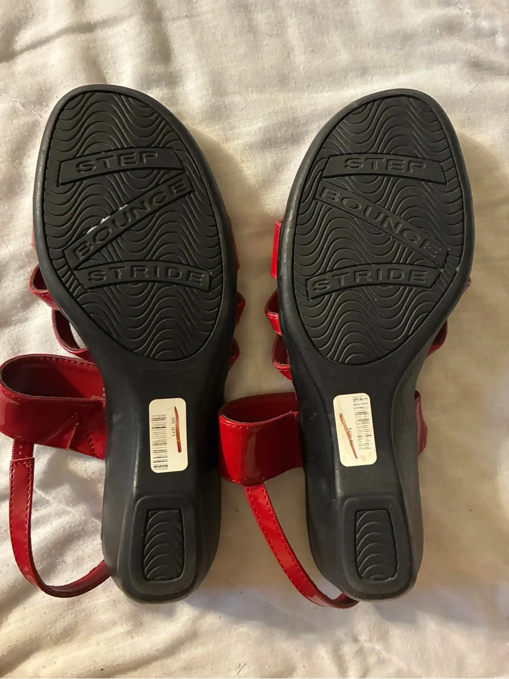 Step bounce stride bright red